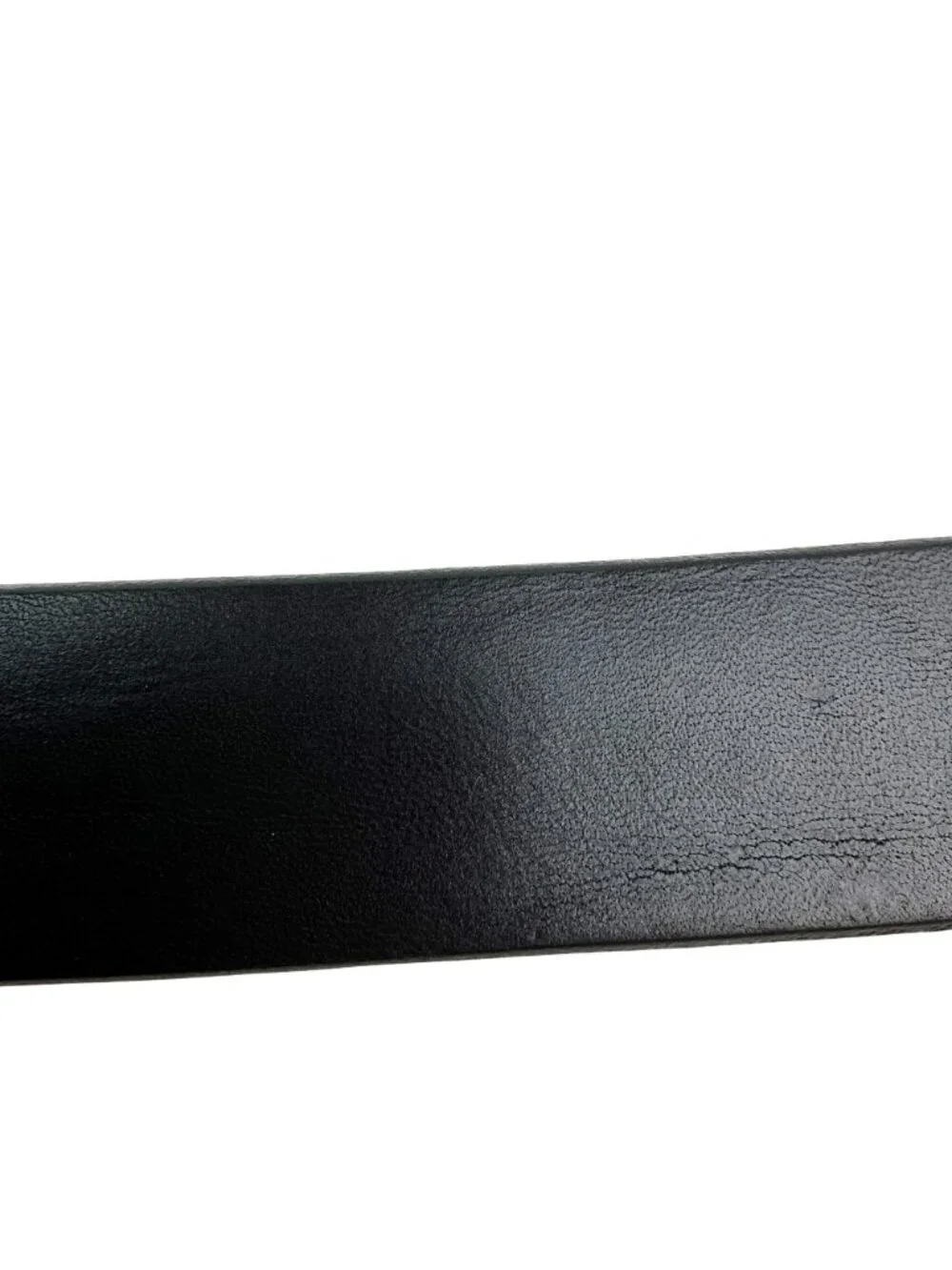 Banana Republic Smooth Italian Leather Belt Solid Brass Buckle Mens 32 Black